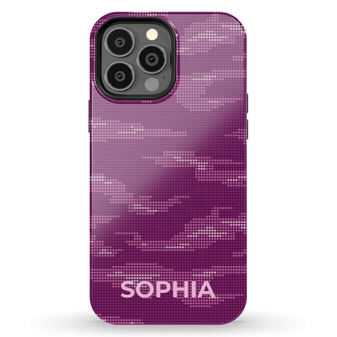 Digital Camo Custom Name Women's iPhone Case